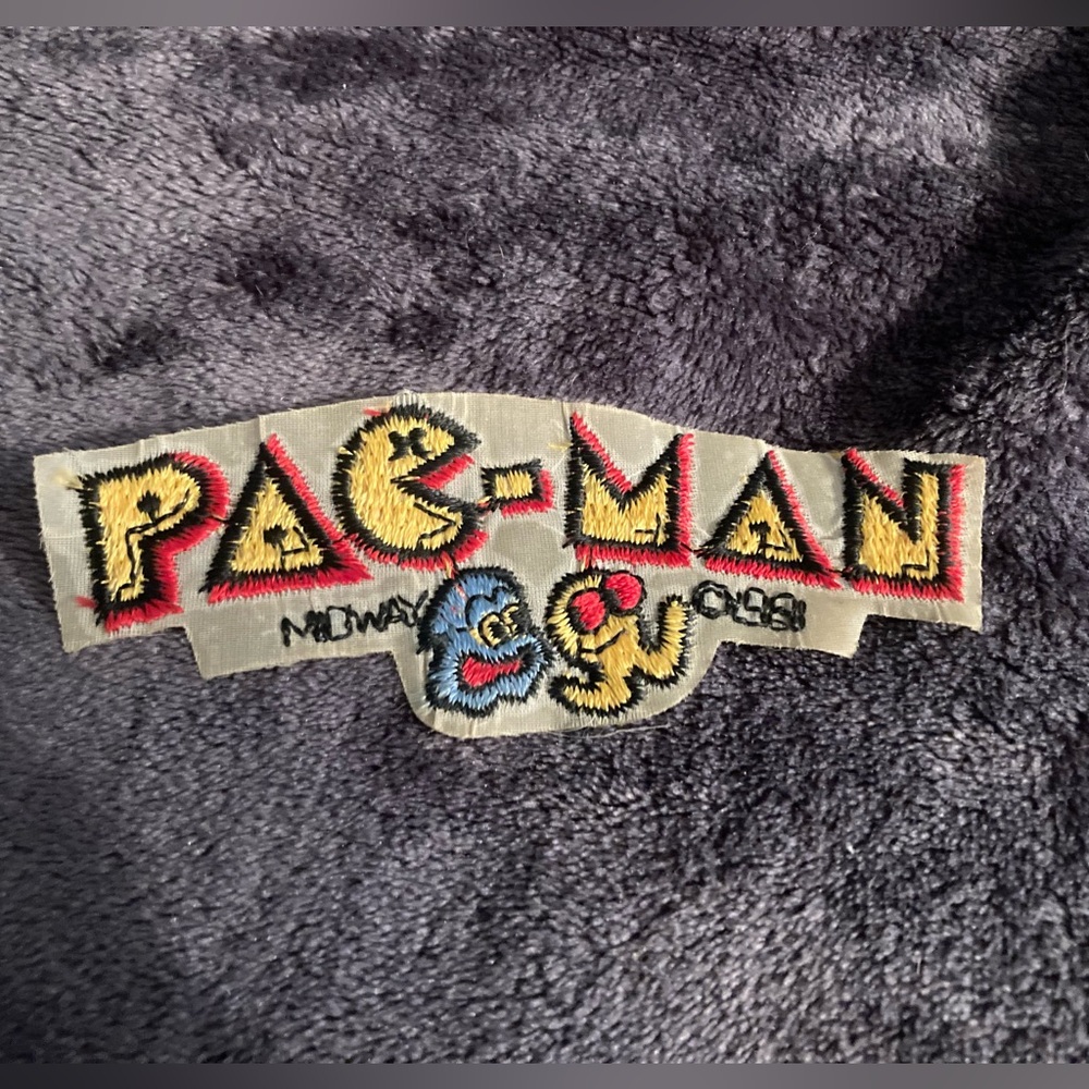 Vintage 1981 5 X 2” ICONIC PAC-MAN VIDEO GAME Patch INKY Midway RARE Embroidered